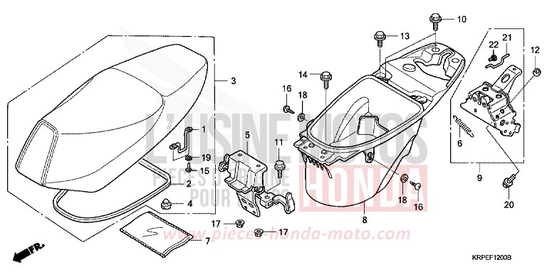SIEGE/COMPARTIMENT A BAGAGES de SCV 100 Lead CANDY TAHITIAN BLUE (PB215) de 2005